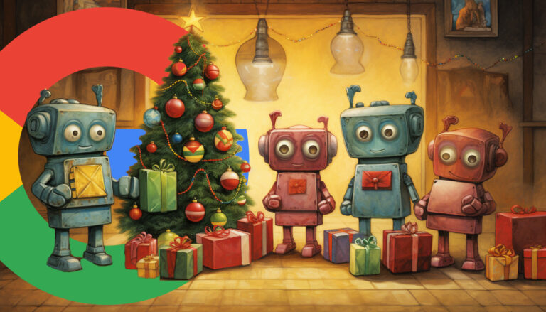 Google Robots Christmas Tree Presents