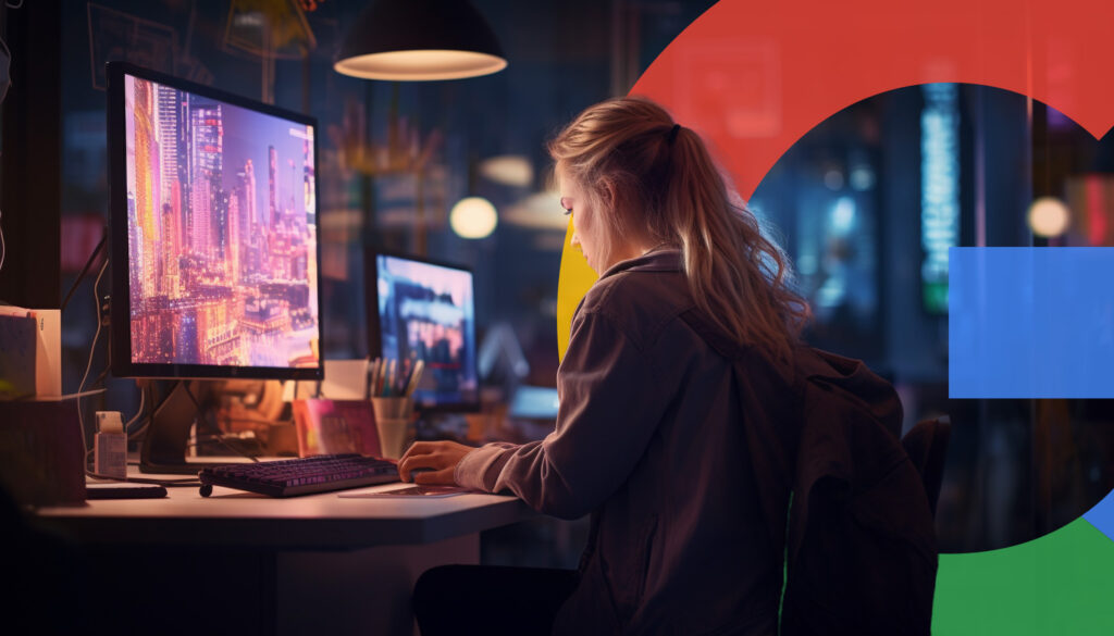 Woman Working Agency Google Logo