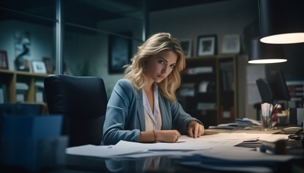 Woman Working At Agency