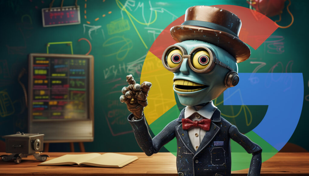 Google Robot Professor Chalkboard