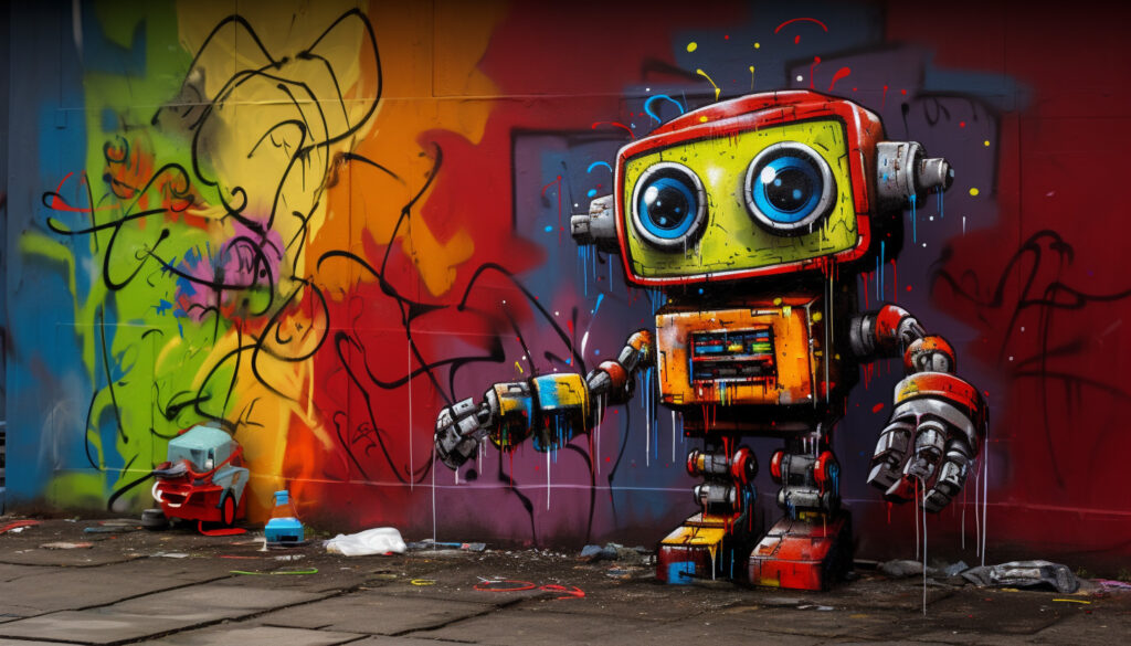 Google Robot Graffiti