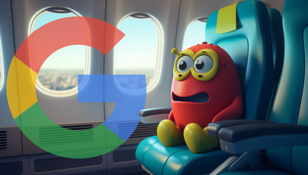 Google Robot Scared Airplane