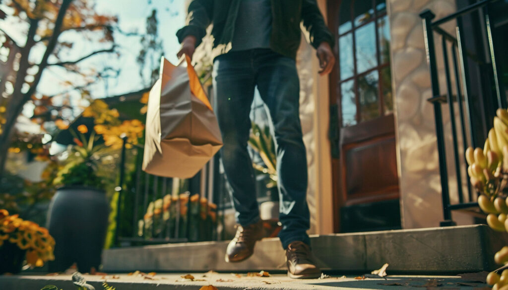 Food Delivery Man Door