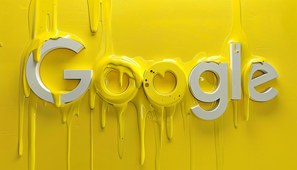 Google Dripping Liquid Yellow Logo