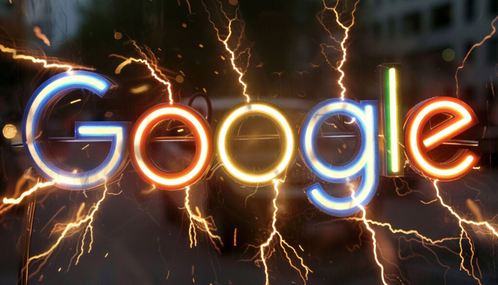 Google Logo Electric Surge