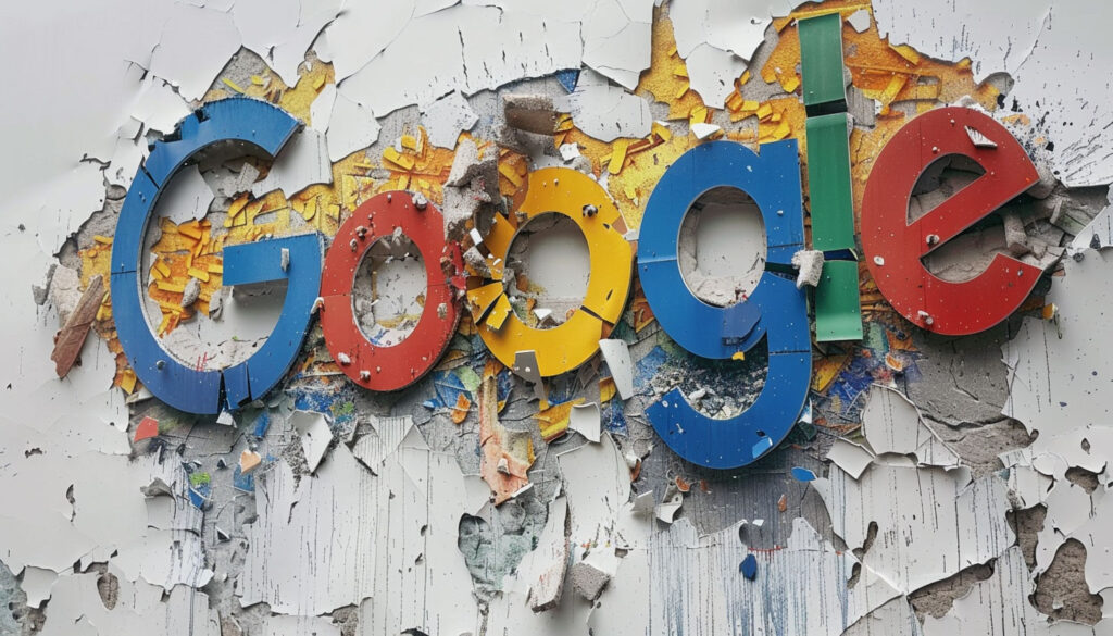 Damaged Google Logo