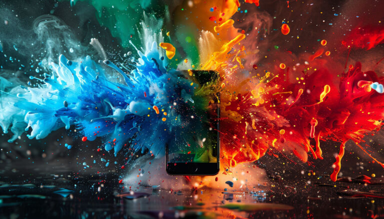Mobile Phone Google Colors