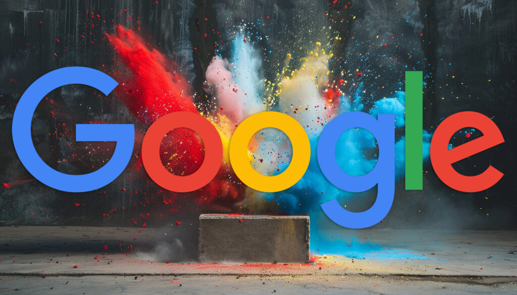 Concrete Box Exploiding Google Colors