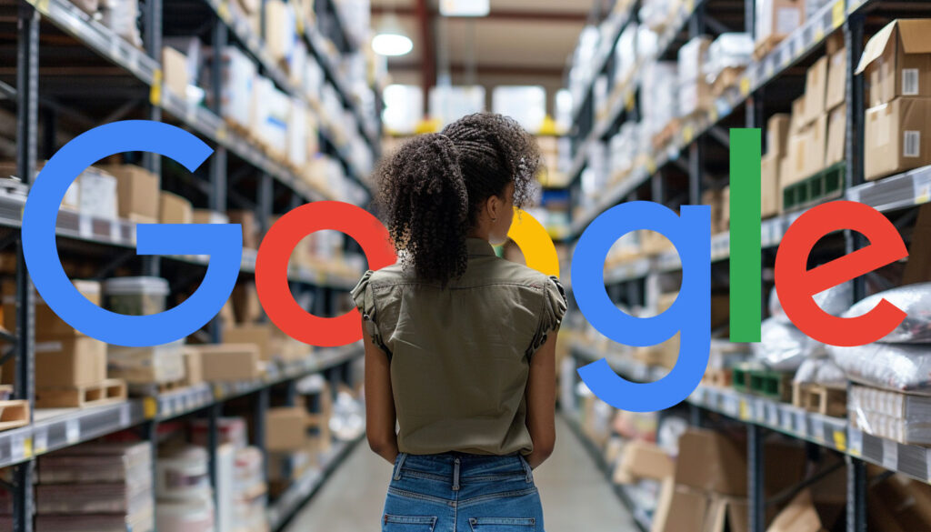 Woman Merchant Warehouse Google Logo