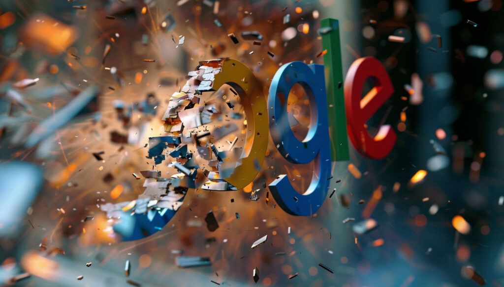 Broken Apart Google Logo