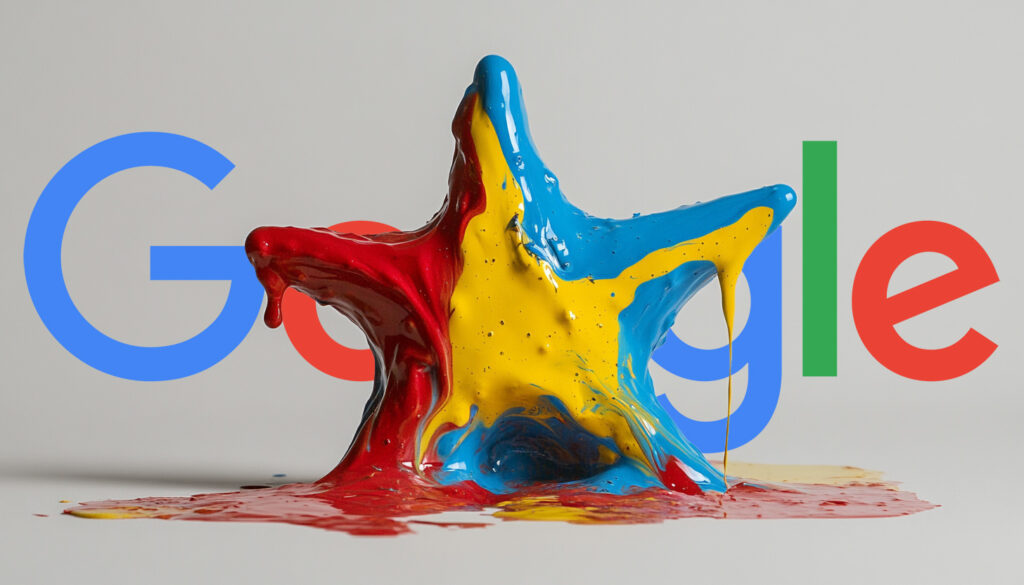 Google Melted Review Star