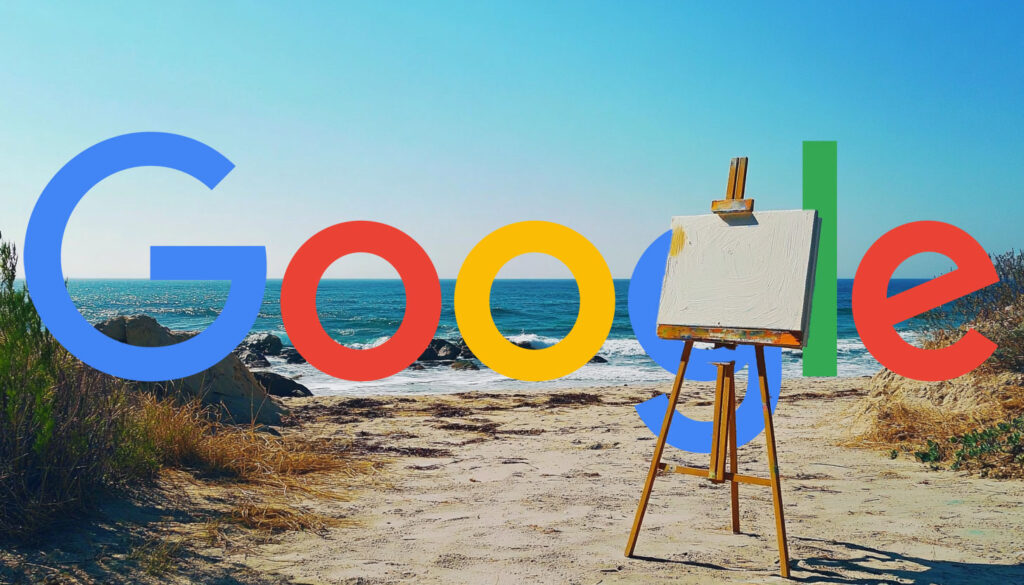 Painting Beach Google Logo