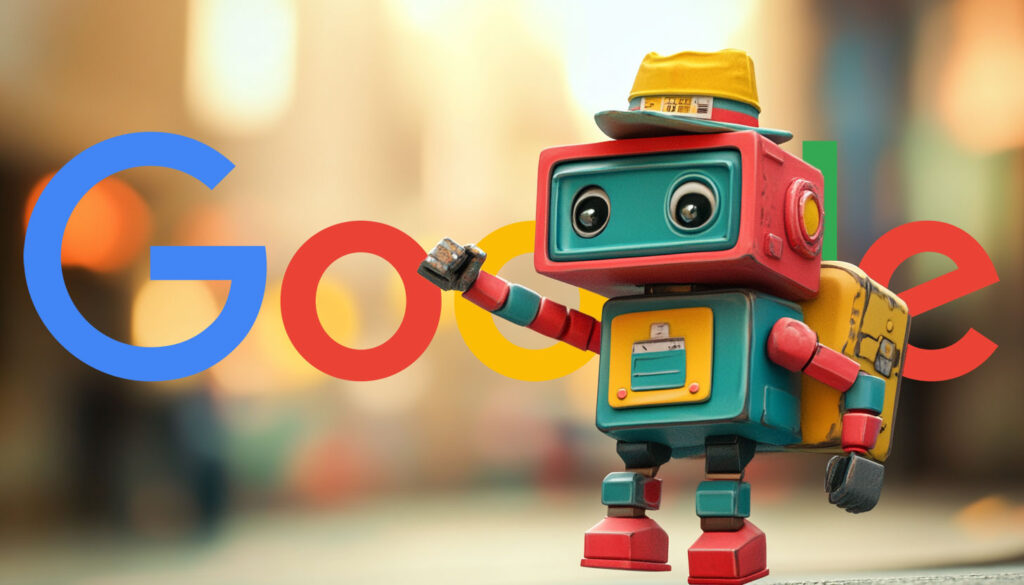 Robot Hitchhiker Google Logo